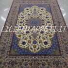 tappeto isfahan extrafine fondo avorio medaglione 236x156 cm