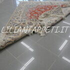 tappeto Nain 9 Fili quadrato fondo salmone da salotto 201x197 cm