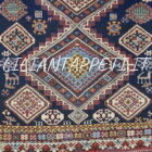 antico tappeto caucasico kuba lana su lana fondo blu ultimo quarto 800- 310x160 cm