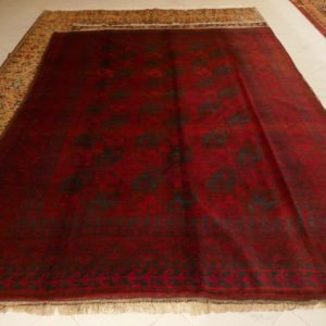 tappeto bukhara Ersari rosso oscuro