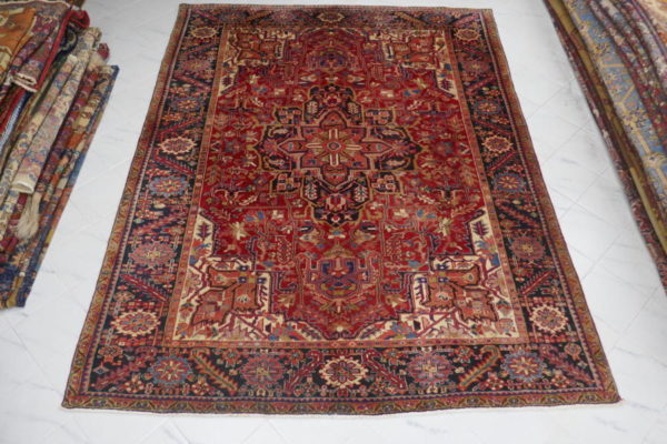 tappeto Heriz Antico rosso avorio grande