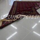 tappeto turcomanno bukhara yomut bordeaux 253x163 cm
