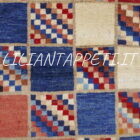 vecchio piccolo gabbeh gashghai Persia multicolore a formelle 132x82 cm