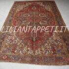 Grande tappeto persiano Heriz antico lana su cotone 485x286 cm