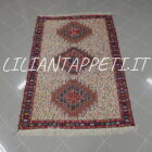 kilim sumakh persiano shahsavan lana e cotone fondo avorio 190x127 cm