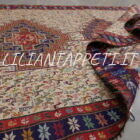 kilim sumakh persiano shahsavan lana e cotone fondo avorio 190x127 cm