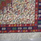 kilim sumakh persiano shahsavan lana e cotone fondo avorio 190x127 cm