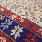 kilim sumakh persiano shahsavan lana e cotone fondo avorio 190x127 cm