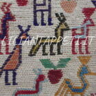 kilim sumakh persiano shahsavan lana e cotone fondo avorio 190x127 cm