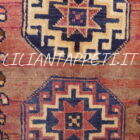 Antico tappeto Shahsavan Mogan fondo rosso viola 282x212 cm