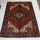 tappeto persiano Heriz da sala geometrico fondo rosso