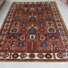 tappeto persiano bakhtiari a formelle multicolore
