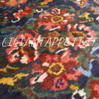 antico tappeto passatoia bakhtiari bibibaf a fiori su fondo blu molto lunga 370x106 cm