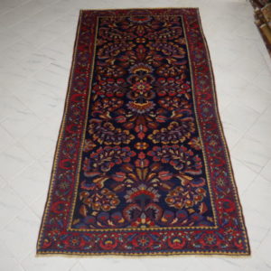 tappeto antico persiano kelley lilian fondo blu