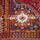 tappeto persiano gashgai fondo rosso mattone da sala 247x165 cm