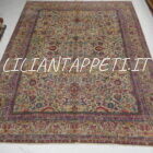 Tappeto Kirman antico fine 800 persiano in lana su cotone 349x273 cm