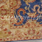 tappeto kazak fondo blu da salotto 270x175 cm