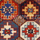 Tappeto Mogan anatolico a disegno caucasico in lana su lana 237x170 cm