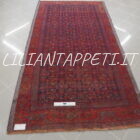 antico tappeto persiano bijar fondo blu 270x135 cm
