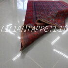 antico tappeto persiano bijar fondo blu 270x135 cm