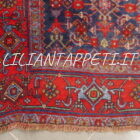 antico tappeto persiano bijar fondo blu 270x135 cm