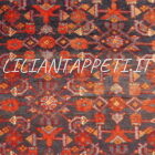 antico tappeto persiano bijar fondo blu 270x135 cm