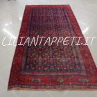 antico tappeto persiano bijar fondo blu 270x135 cm