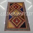 Tappeto Gabbeh Gashgai persiano annodato a mano in lana su lana 194x117 cm