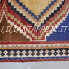 Tappeto Gabbeh Gashgai persiano annodato a mano in lana su lana 194x117 cm