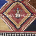 Tappeto Gabbeh Gashgai persiano annodato a mano in lana su lana 194x117 cm