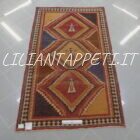 Tappeto Gabbeh Gashgai persiano annodato a mano in lana su lana 194x117 cm