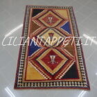 Tappeto Gabbeh Gashgai persiano annodato a mano in lana su lana 194x117 cm