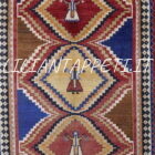Tappeto Gabbeh Gashgai persiano annodato a mano in lana su lana 194x117 cm