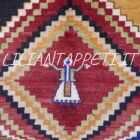 Tappeto Gabbeh Gashgai persiano annodato a mano in lana su lana 194x117 cm