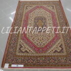 Tappeto Kum Saveh extrafine persiano con disegno complesso ed elegante 217x142 cm