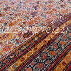 tappeto persiano Farahan antico fine XIX secolo lana su cotone colori naturali 500x186 cm fondo albicocca-avorio