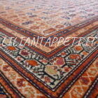 tappeto persiano Farahan antico fine XIX secolo lana su cotone colori naturali 500x186 cm fondo albicocca-avorio