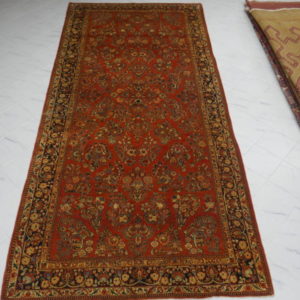 tappeto saruk americano rosso arancio a fiori