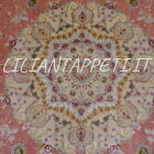 tappeto persiano tabriz 60 raj da salotto color rosa salmone e beige 360x253 cm
