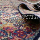 tappeto persiano Kirman grande Kelley lana su cotone 590x193 cm -primi XX secolo