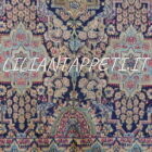 tappeto persiano Kirman grande Kelley lana su cotone 590x193 cm -primi XX secolo