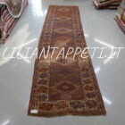 tappeto passatoia persiana shahsavan antica molto lunga geometrica con le losanghe lana su lana 470x115 cm