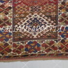 tappeto passatoia persiana shahsavan antica molto lunga geometrica con le losanghe lana su lana 470x115 cm