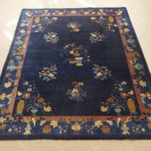 tappeto antico cinese fondo blu