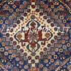 tappeto persiano gashgai vecchio da salotto lana su lana 257x160 cm