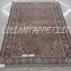 tappeto persiano borcialu antico colori caldi lana su cotone 192x138 cm