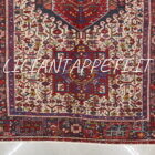 tappeto persiano gharajeh fondo avorio lana su cotone 187x140 cm