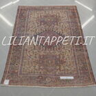 tappeto persiano gharajeh fondo avorio lana su cotone 187x140 cm