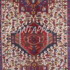 tappeto persiano gharajeh fondo avorio lana su cotone 187x140 cm