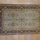 tappeto persiano Isfahan fondo verde mare